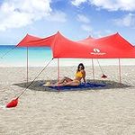 Red Suricata Family Beach Sunshade 