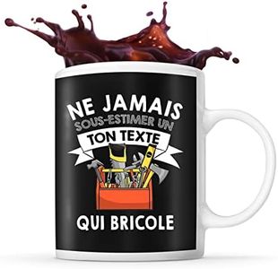 Mug bricolage Prénom métier âge Personnalisable | Tasse drôle pour Bricoleur | idée cadeau anniversaire Noël fête des Pères