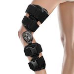 Hinged Knee Brace with Chuck, Adjustable Knee Splint Support, Knee Orthosis Supplies, Patella Support Stabilizer Orthosis Splint, for Sports Injury and Protect Knee Joint for Men Women