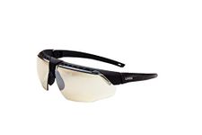 Uvex by Honeywell Avatar Safety Glasses, Black Frame with SCT-Reflect 50 Lens & Anti-Scratch Hardcoat (S2854)