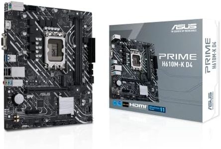 ASUS Prime H610M-K D4 - Placa Base mATX Intel H610 LGA 1700 (RAM DDR4, PCIe 4.0, Ranura M.2, Realtek 1 GB Ethernet, HDMI, D-Sub, Puertos USB 3.2 Gen. 1, SATA 6 Gbps, Conectores COM y RGB), Black