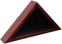 Flash Furniture Sheehan Memorial Flag Display Case - Mahogany Solid Wood Military Flag Display Case for 9.5 x 5 American Veteran Flag