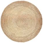 Hand Braided Round Jute Rug Area Round Rug Custom Size Round Rug Indian Handmade Home Decor Round Rug (2'X2')