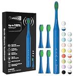 ARISSON Sonic Electric Toothbrush for Adults and Kids, 40,000 VPM Power Toothbrush, 1.5H Fast Charge Ultrasonic Electric Toothbrushes with 2 Minutes Smart Timer, 1.6 Oz Travel Toothbrush, Azure Blue