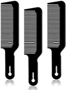 3 Pack Barber Combs Black Clipper Comb Flat Top Clipper Comb Hair Cutting Combs Great for Clipper-cuts and Flattops