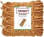 Kabi Aggro Coconut Fiber Coir Rope 40 Feet Length - Pack of 3,120 Feet for Garden/Crafts/Well/Plant Hanger