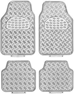 Sumex APA1000 Alfombra PVC Alu Look Plata, 4 Unidades