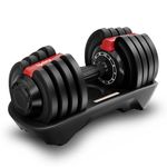 Lifelong Adjustable Dumbbell for Home Gym - 1.5kg to 18kg Easy Dumbbell Weight Adjustment - Iron Weights - Gym Equipment suitable for fitness workout at Home for Men & Women, Black (LLAD04)