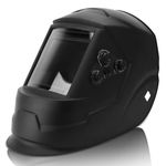 Welding Mask Auto Darkening, Welding Helmet with 4 Light Sensors and A Grinding Function, Solar Powered Welding Hood, Welders Helmets for Tig Mig Mma Weld Grinding