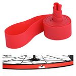 Bike Tire Liners, 2Pcs PVC Red Bicycle Rim Strip Rim Tape Fits 20inch 24inch 26inch 700C Riding Wheels(20inch) (26in)