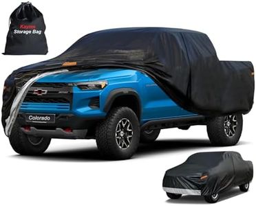 Kayme Truck Cover Custom Fit Chevrolet Colorado(2003-2025) Extended/Crew Cab SB. Full Exterior Heavy Duty Outdoor Pickup Truck Car Cover Waterproof All Weather.Car Tarp for Wind Sun Dust Protection.