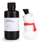 ELEGOO Upgraded Standard 3D Printer Resin 2.0 405nm UV Curing Photopolymer Resin for Mars Saturn Jupiter MSLA DLP LCD 3D Printing, High Precision, Low Odor, White 1000g