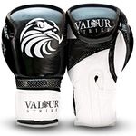 Valour Strike Boxing Gloves for Men Women Ladies | Set in Ounce 16oz 14oz 12oz 10oz 8oz for Pro Sparring Kickboxing MMA Muay Thai or Boxercise Training Workout | Black Paw™