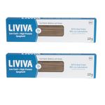 LIVIVA Low Carb High Protein KETO Spaghetti Pasta - 27g of Protein, 8g Net Carbs, Diabetic-Friendly - Made with Pea Protein, Mulberry Leaf and Konjac (Pack of 2)