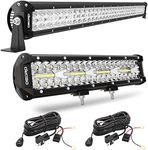 OEDRO LED Light Bar 32 Inch & 12 Inch Spot Flood Combo Work Light Driving Lighting Off Road Fog Lamps with Wiring Harness for Jeep Truck Pickup 4x4 4WD SUV ATV UTV Boat