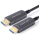 SOEYBAE 8K HDMI Fiber Optic Cable 100m, HDMI 2.1 Cable 48Gbps Support 8K@60Hz, 4K@120HZ, 4320p, 4:4:4, Flexible for HDTV，PC,TV,PS5