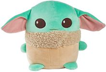 Mattel Star Wars Cuutopia Grogu Plush 10-inch Toy, Rounded Soft Pillow Doll Inspired by Star Wars The Mandalorian