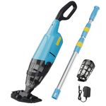 Pool Vacuum, Rechargeable Handheld Pool Vacuum Cleaner for Above Ground Pools, Fast Charging and Long Runtime, Ideal for Sand and Debris