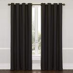 Eclipse Wyndham Grommet Blackout Window Curtain Panel, 63-Inch, Jet Black