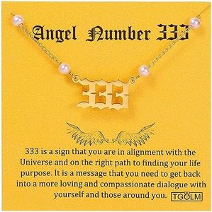 TGOLM Dainty Angel Number Ankle Bracelet Faux Pearl Beaded Anklet for Women Beach Foot Jewelry, 10.66 inches, Copper, no gemstone