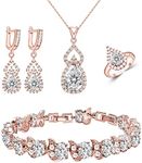 LMXXVJ Women Jewelry Set Platinum P