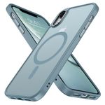 DUEDUE for iPhone XR Case Compatible with MagSafe Magnetic Case Slim Cover Protective Shockproof Translucent Matte Phone Cases for iPhone XR 6.1 Inch 2018 Grey Blue