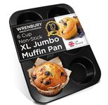 Wrenbury Non-Stick Extra Jumbo Muffin Tin, 6 Cup