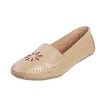 Metro Womens Leather Beige Ballerinas (Size (4 UK (37 EU))