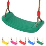 SILVER VALLEY Deluxe Garden Swing Seat for Children Kids with Adjustable Reinforced Ropes Ideal for Swing Sets and Climbing Frames (Green)