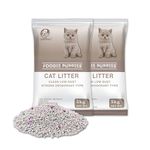 Foodie Puppies Natural Bentonite Cat Litter - 10kg with Lavender Fragrance for Multiple Cats and Kittens | Clean Low-dust Strong Deodorant Litter Tray Refill with Odor Controlling, Instant Clumping