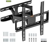 VonHaus Tilt and Swivel TV Wall Bracket for 24-75" Screens, Wall Mount w/Spirit Level, 45kg Capacity, Max VESA: 400x400mm, for Curved and Flat Screens