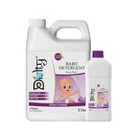 Diolty Baby laundry liquid detergent 6 liter, washing liquid for Baby Clothes | Allergen Free | Gentle with Bio-Enzymes 5+1Liter (Lavender)