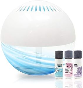 U.S. JACLEAN Aroma Globe Air & Room Revitalizer - White Noise Aromatizer Machine with Scented Aroma Oils