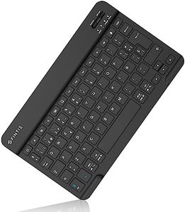 Fintie Teclado Español Ñ Bluetooth Inalámbrico Súper Delgado (4 mm) de 10 Pulgadas para iPad, iPad Pro, iPad Air, Tableta Android/Samsung/Huawei/Xiaomi - Negro