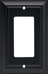 Liberty Hardware 64216 Architectural Single Decorator Wall Plate, Flat Black