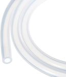 Rebower 6.6ft Silicone Tubing 8mm ID 11mm OD Clear Industrial Plastic Tubing Pure Silicone Hoses for Pump Siphoning Draining Irrigation Brewing