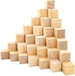 Enkrio 100Pcs Unfinished Wooden Cubes 1 Inch Wood Square Blocks Small Wooden Cubes for Arts and Crafts DIY Décor DIY Projects Crafts Alphabet Blocks Number Cubes Puzzles Making (1in/2.5cm)