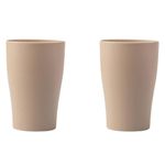 Irida Naturals Wheat Straw Unbreakable Cup Set of 2-300ML, Lightweight, Eco-Friendly Chai Cup Set, Reusable, Freezer and Microwave Safe Coffee Cup for Tea, Juice, Water & Soda Serving (Soft Beige)