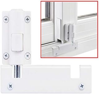 Patio Sliding Door Security Foot Lock Kick Lock, Fits on Top Rail-Childproof Patio Door Guardian-or Bottom Rail-Foot Operated-Keep Your Family Safe and Secure(1 Pack,White)