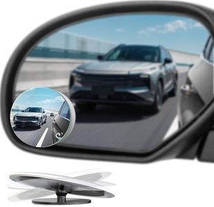 4 Pack Blind Spot Mirrors for Car, Frameless Side Mirror Blindspot Convex HD Glass Car Accessories, Side View Mirror Blindspot with Wide Angle Adjustable Stick for Cars, SUV and Trucks