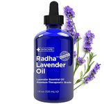 Radha Beauty Lavender Essential Oil HUGE 120ml. - Natural & Therapeutic Grade, Steam Distilled for Aromatherapy, Relaxation, Sleep, Laundry, Meditation, Massage