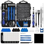 KIROGILY 130 in 1 Precision Screwdriver Set, Mini Screwdriver Set, Computer Screwdriver Kit, Magentic Electronics Repair Tool Kit for PC MacBook iPhone Nintendo Switch PS4 Xbox (Blue)