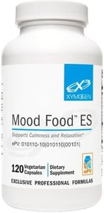 XYMOGEN Mood Food ES - Supports Calmness, Relaxation and a Healthy Mood with Active Folate, B Vitamins, 5-HTP, GABA, Minerals, Suntheanine L-Theanine, Selenium (120 Capsules)