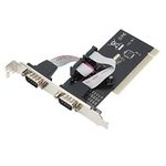 Serial Port Cards, Bewinner PCI to 2 Serial Port Card PCI-Express 2-Port DB9 Serial Controller Card RS232 RS-232 Extension Adapter Card for Desktops