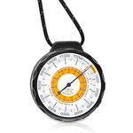 Sun Company Ascent Altimeter - Battery-Free Altimeter and Barometer | Weather-Trend Indicator with Rugged Aluminum Case and Reflective Lanyard | Reads Altitude from 0 to 5,000 Meters