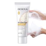 Rice Puree Cleansing Foam,Refreshing Face Wash Rice Bran Extract and Rice Powde,Hydrating Face Cleanser with Rice Bran & Ceramides,Firming Bubble Facial Foam Cleanser,for All Skin Type(100G)