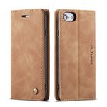 QLTYPRI Case for iPhone 6 iPhone 6S, Vintage PU Leather Wallet Case Card Slot Kickstand Magnetic Closure Shockproof Flip Folio Case Cover for iPhone 6 iPhone 6S - Brown