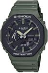 CASIO Men's G-Shock Street Utility Analog-Digital Watch, Black & Bezel Face, Green Band