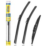 5 PLUS® Silicone Windshield Wiper Blades Replacement for 2017-2010 GMC Terrain / 2017-2010 CHEVY Equinox Wiper Blades(Set of 3),Automotive Replacement Windshield Wiper Blades-24"/17"/13"