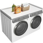 Ulif Over Washer and Dryer Countertop, Melamine Frosted Surface for Laundry Room Storage and Organization, 27.5" W x 54" L x 2.6" H, White Splice Type